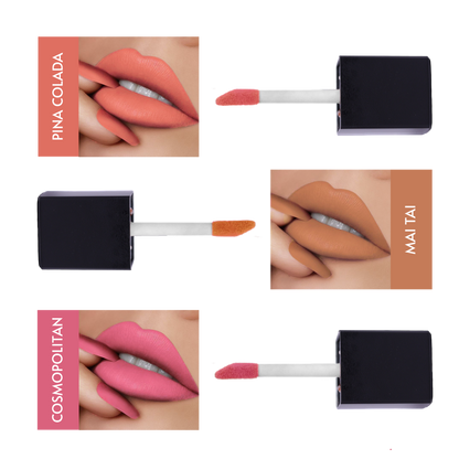 Liquid Lipstick Combo (Nude Perfection) - Set Of 3